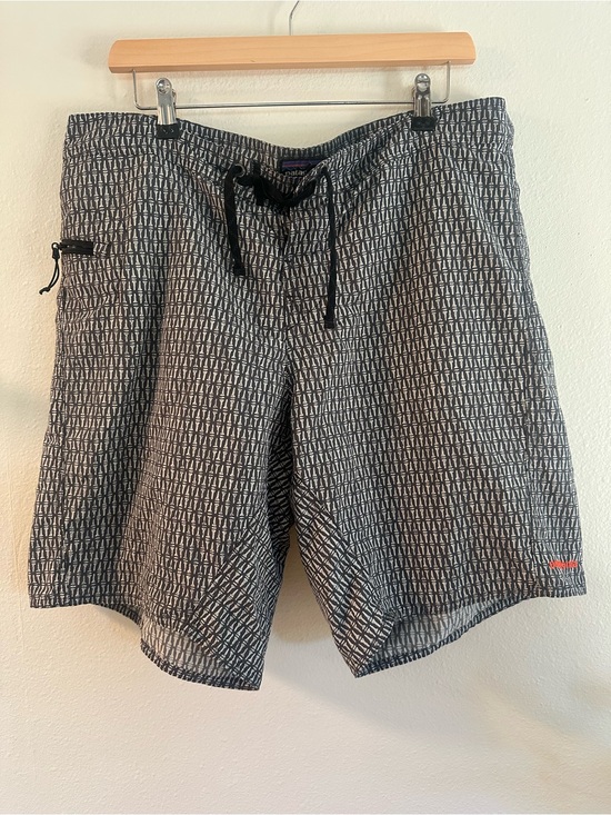 Patagonia Other - Patagonia Black & White Geometric Swim Board Shorts